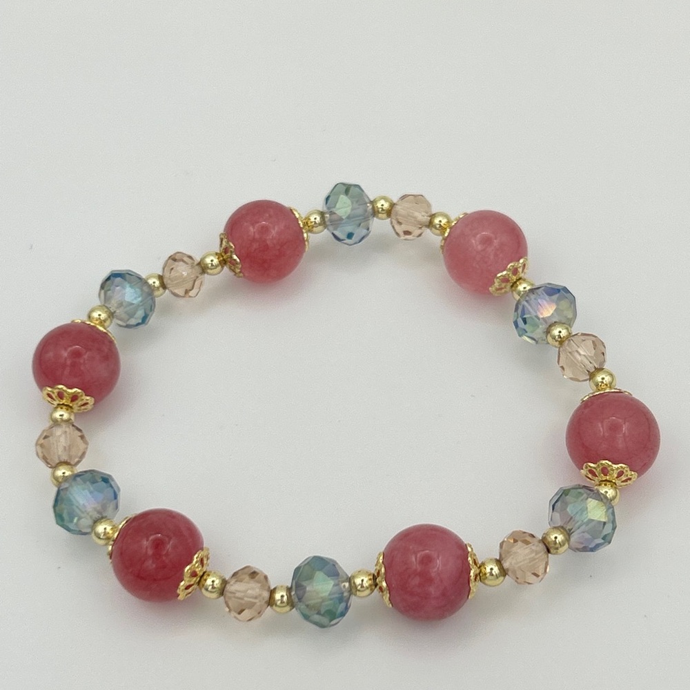 Fancy Strawberry Quartz bracelet